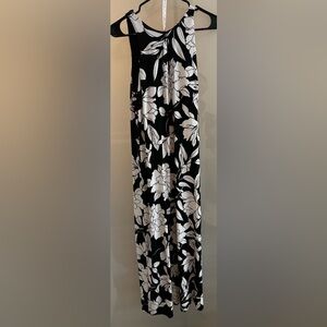 Black and White Floral Maxi Dress